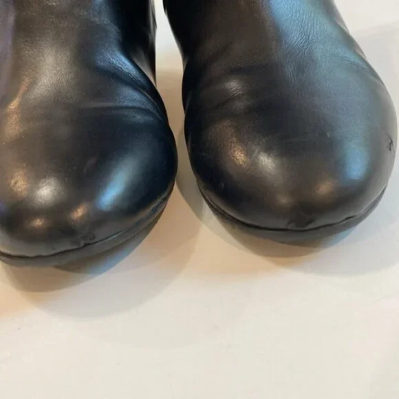 Laurel Over The Knee Covered Wedge Heel Boots Black Size 36 - Picture 14 of 16
